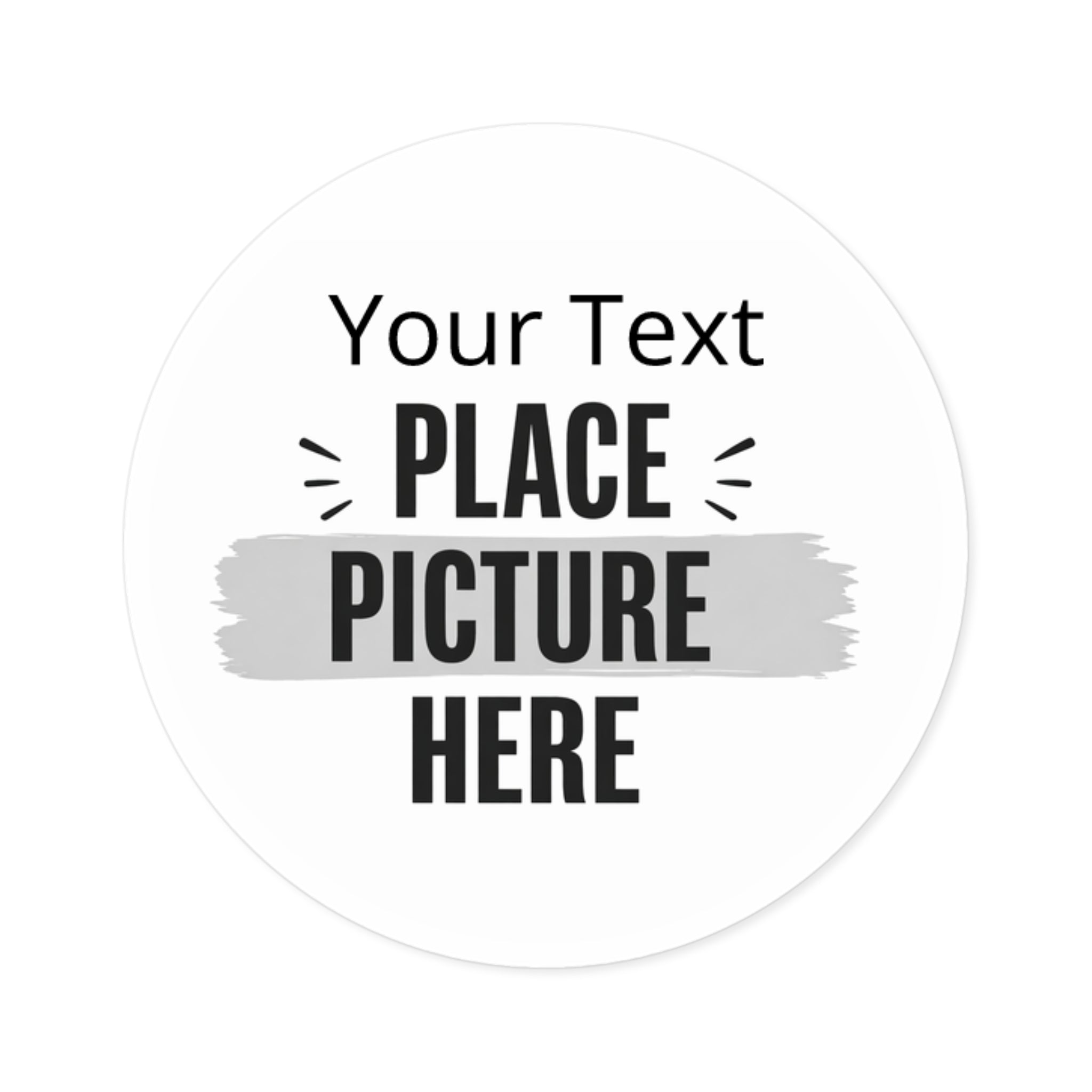 "Designed by You" Round Sticker(singles) — Logo Decal for Laptops, Menus & Packaging