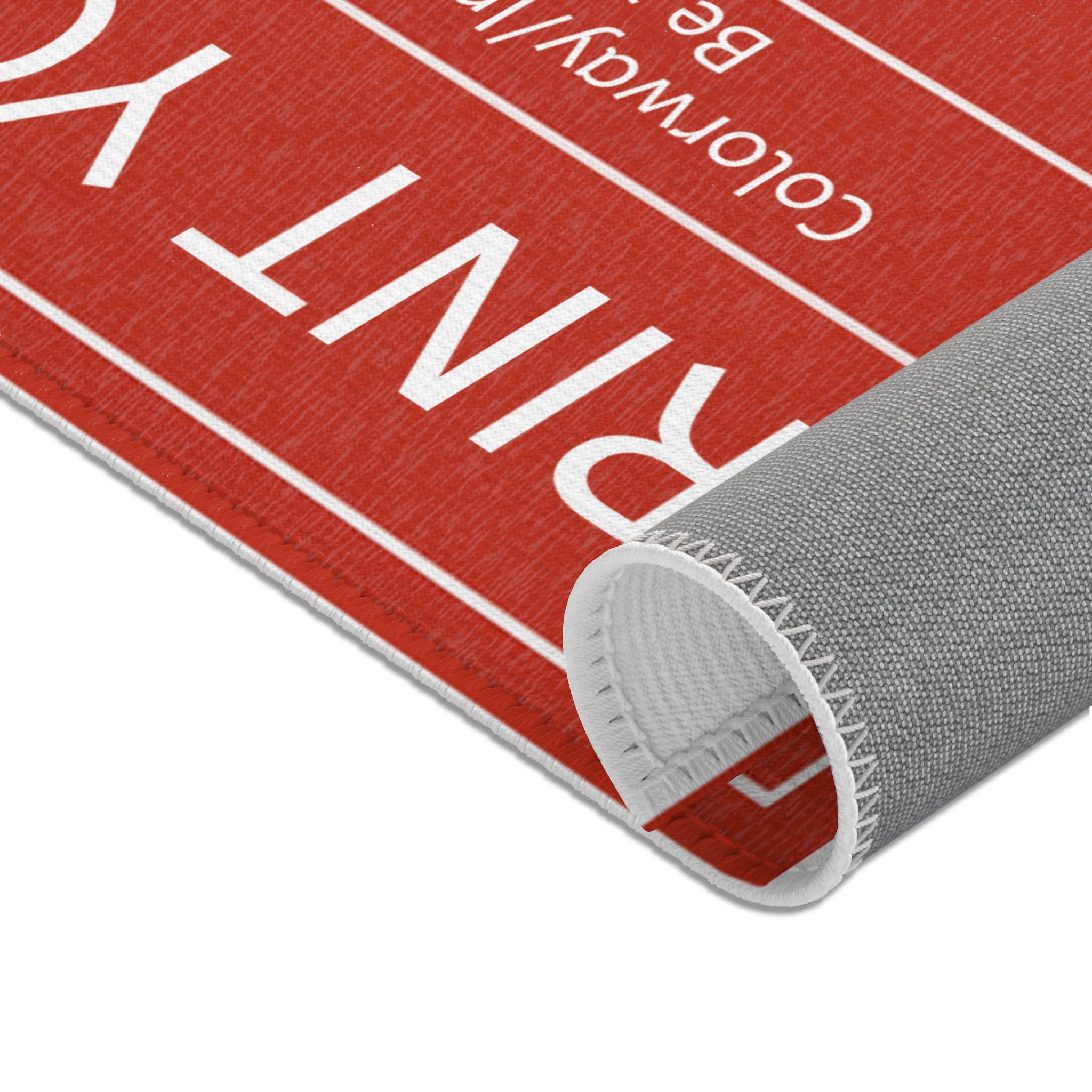 "Designed by You"  —  Sneaker Box Label Custom Area Rug