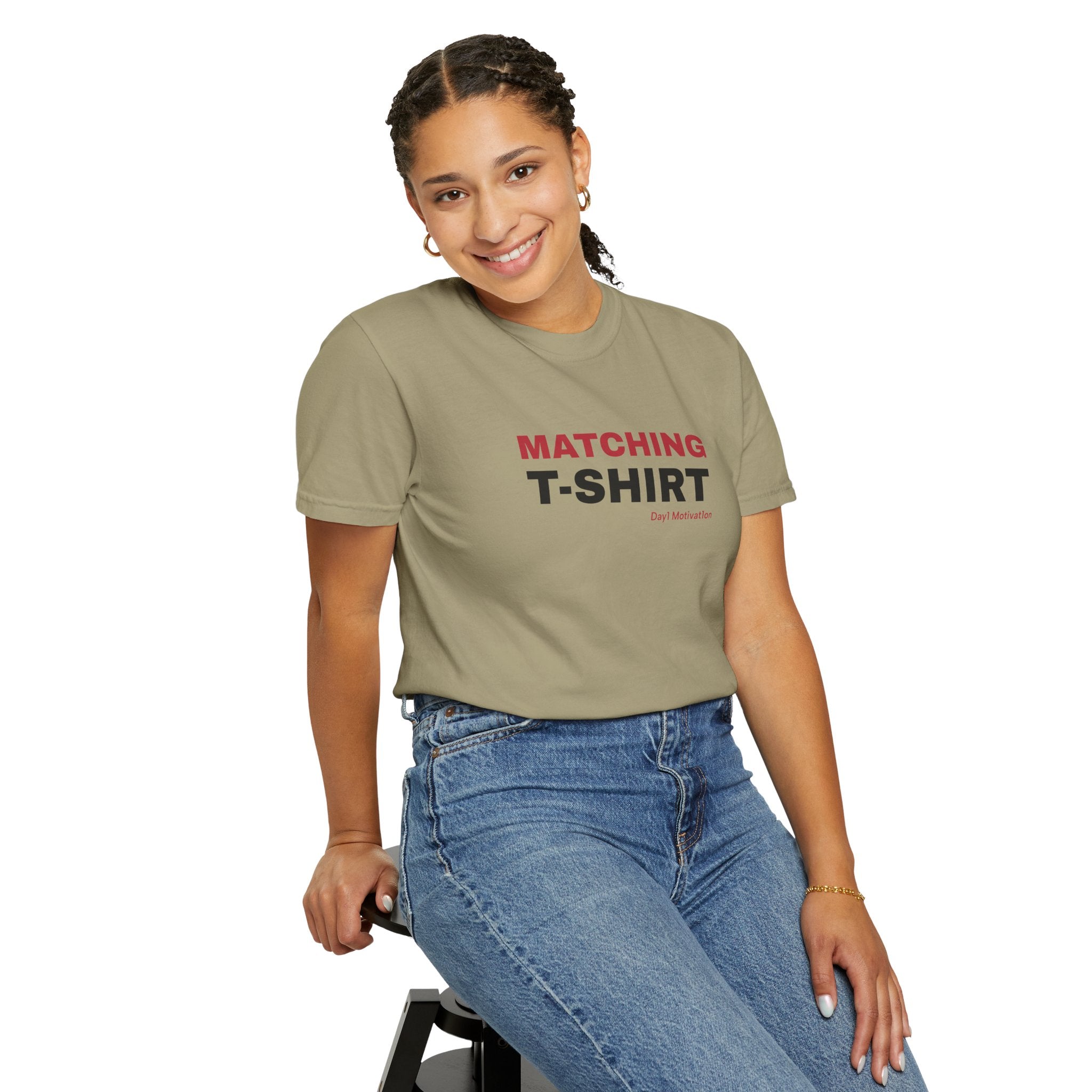 "Matching T-Shirt" I Unisex Graphic Tee With Chicago Red and Black Text variant