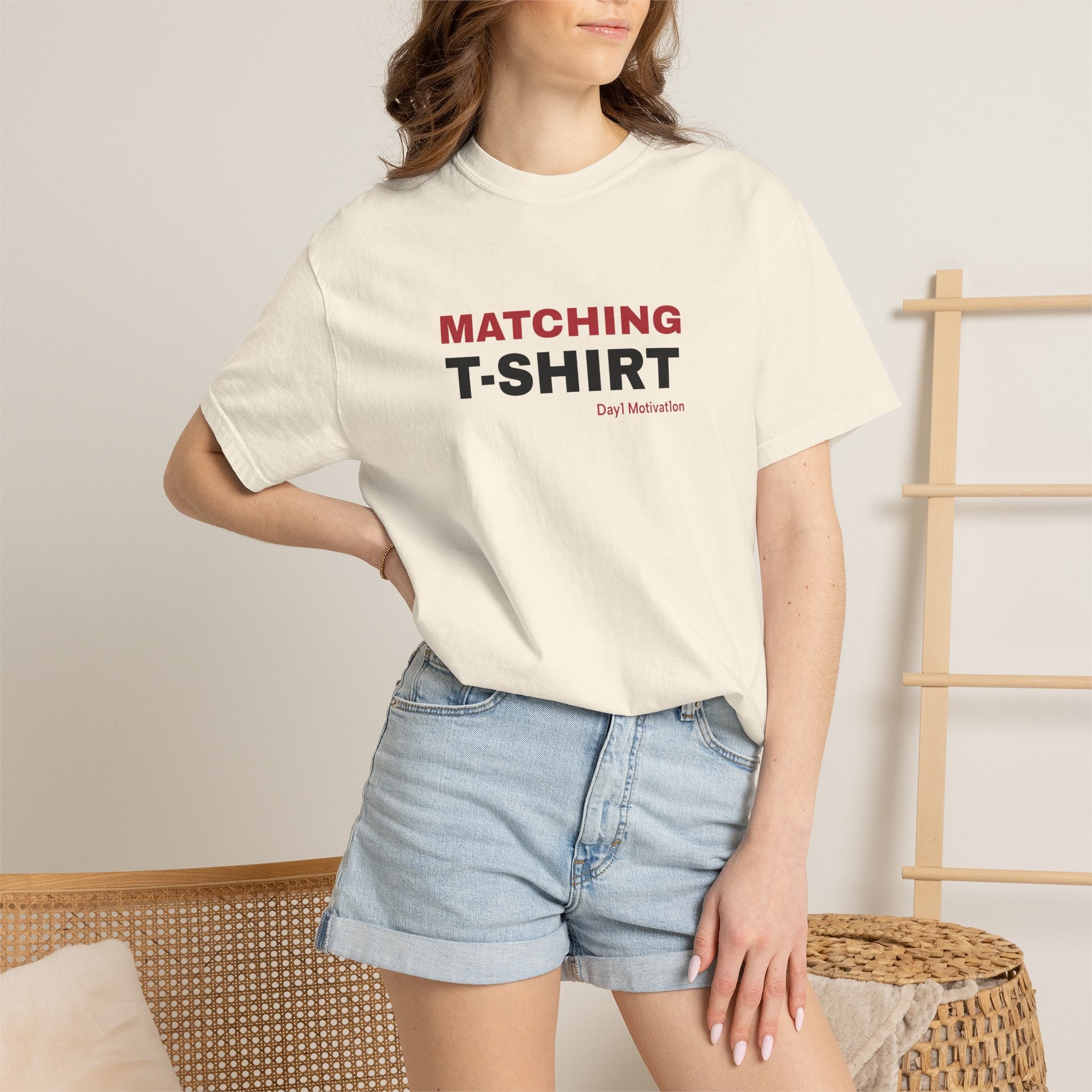 "Matching T-Shirt" I Unisex Graphic Tee With Chicago Red and Black Text variant
