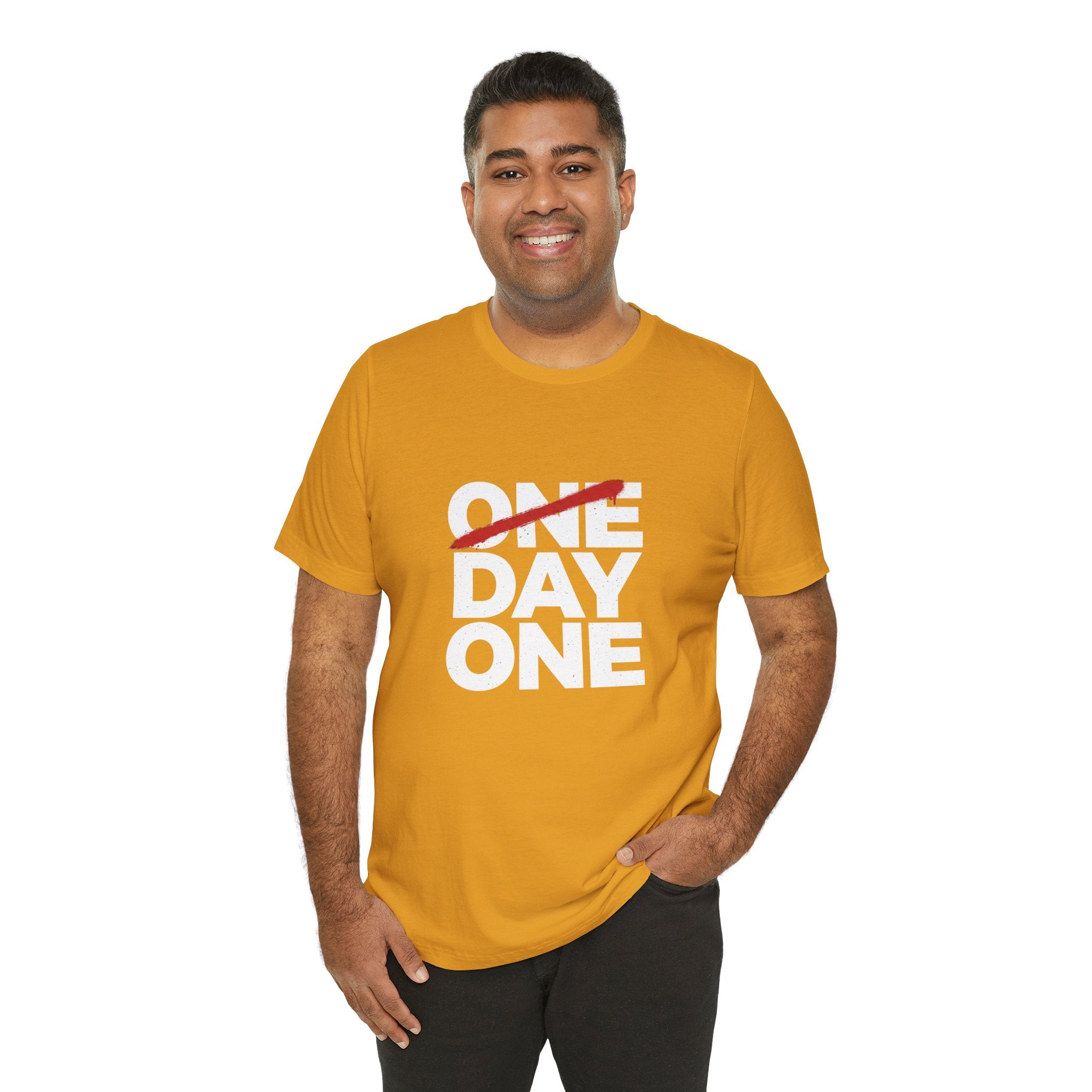 “Day One” Unisex Tee - White Text