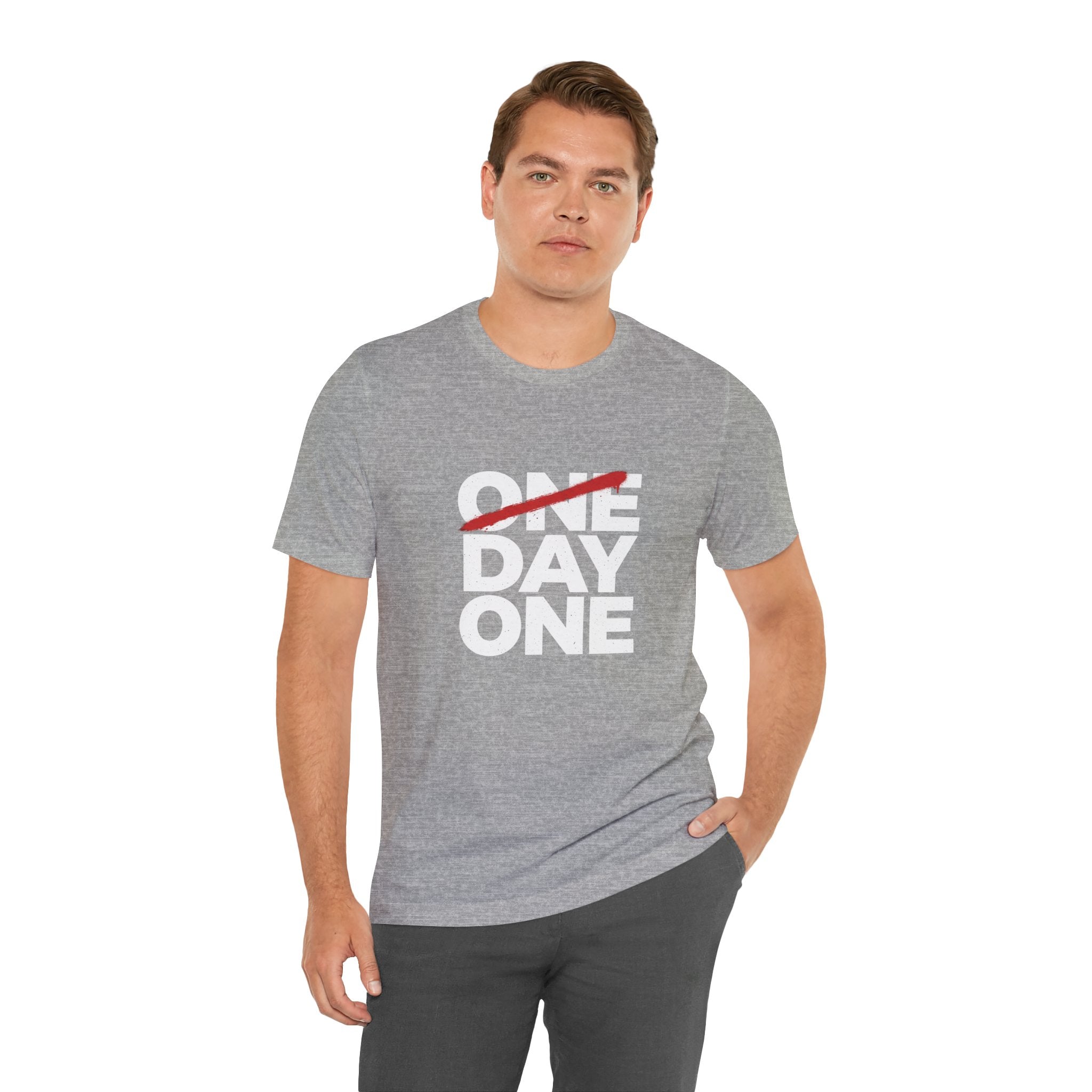 “Day One” Unisex Tee - White Text