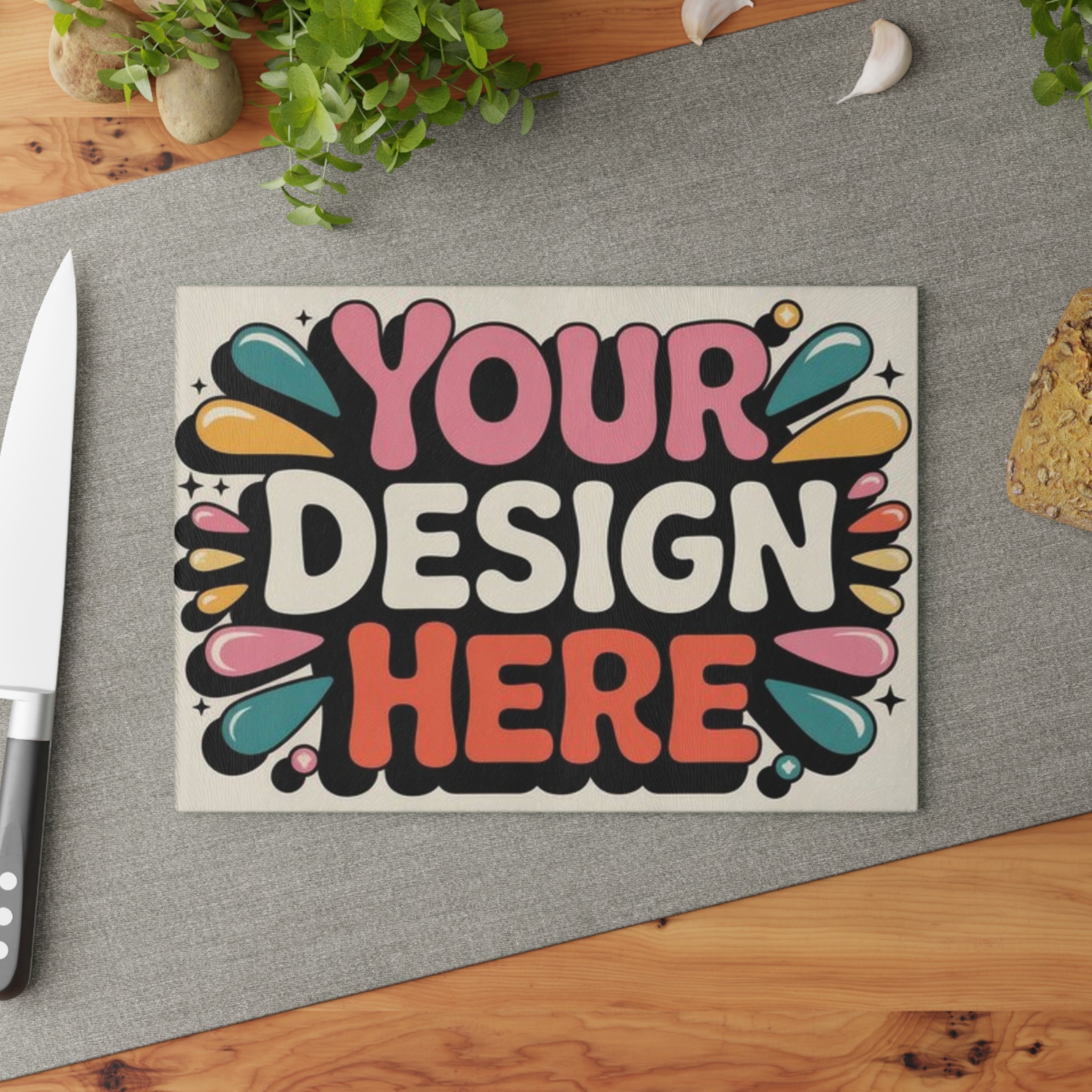 "Designed by You"  — Decorative Glass Cutting Board