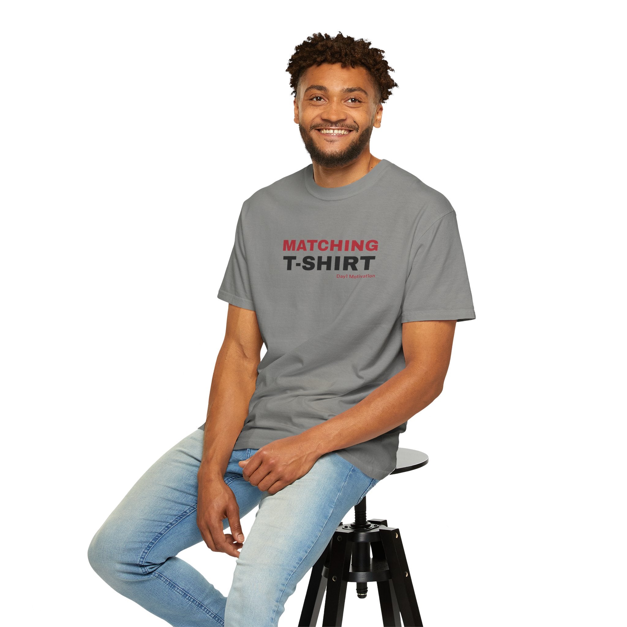 "Matching T-Shirt" I Unisex Graphic Tee With Chicago Red and Black Text variant