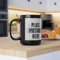 "Designed by You" 15oz Black Ceramic Mug — Classic Large Coffee Cup