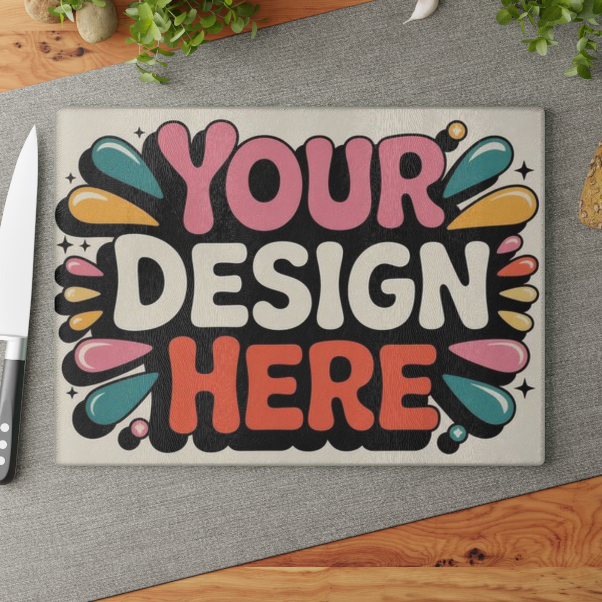 "Designed by You"  — Decorative Glass Cutting Board